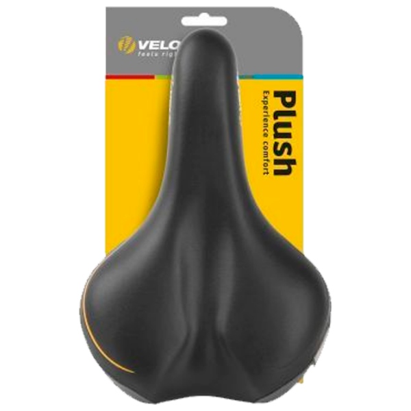 Șa de bicicletă Velo Plush Tour E-Grip M Black Orange Black Orange photo 2