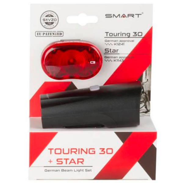 Lanterna bicicletei SMART Touring 30 set Red Black Red Black photo 2