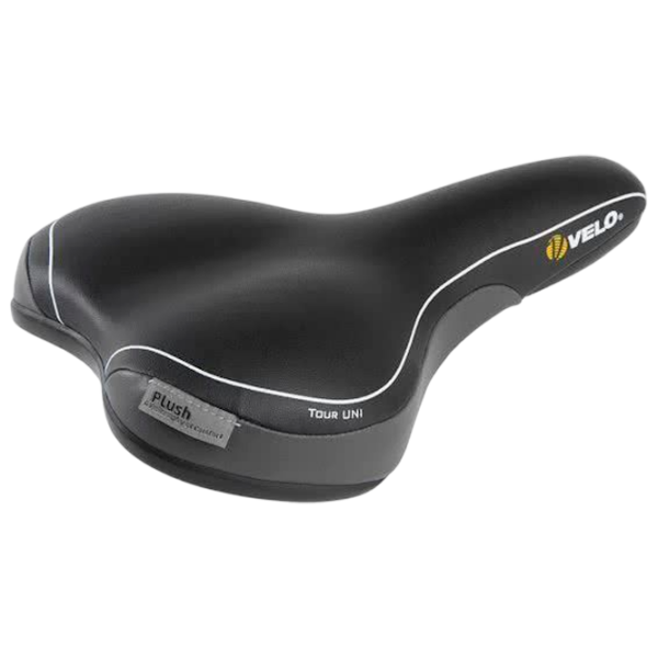 Șa de bicicletă Velo Plush Tour UNI Black Gray Black Gray photo 1