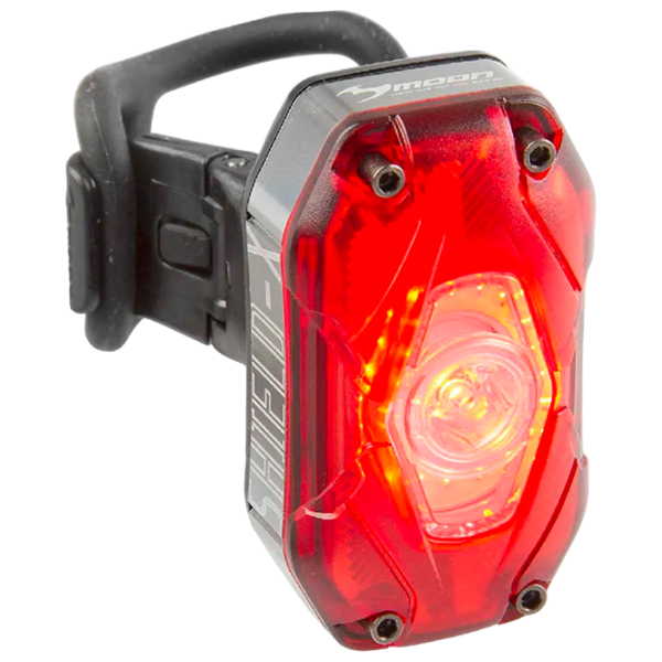 Lanterna bicicletei Moon Shield-X Auto 300 Black Red Black Red photo 1