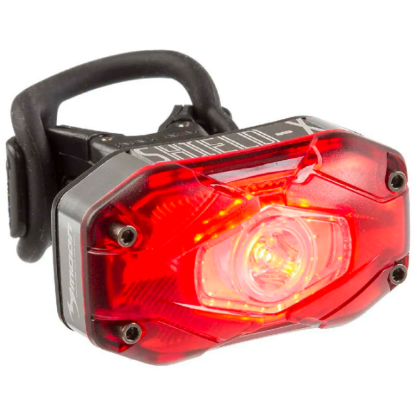 Lanterna bicicletei Moon Shield-X Auto 300 Black Red Black Red photo 3