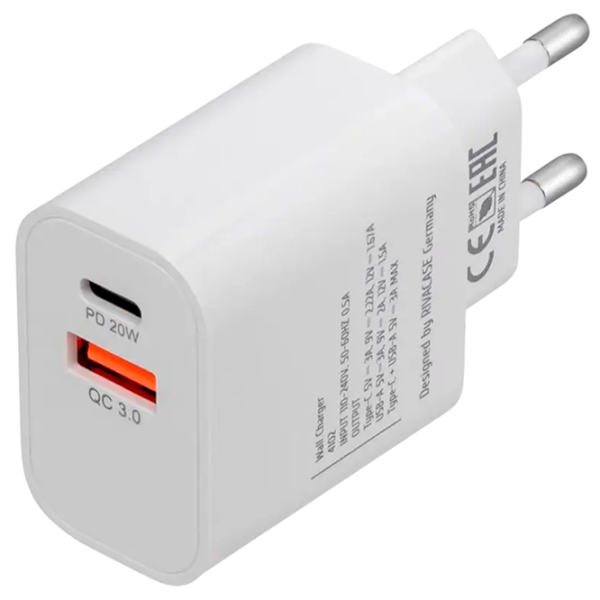 Încărcător de rețea RivaCase PS4102 WD4 (20 W) White 3 A / White photo 4