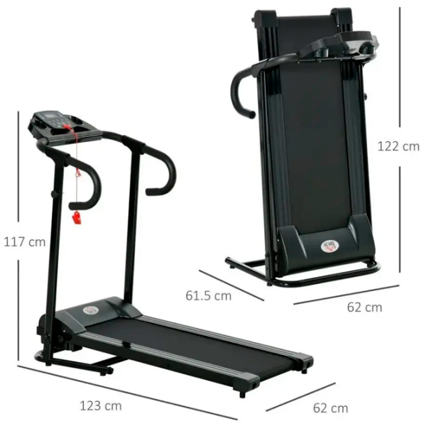 Беговая дорожка Homcom A90-030V01 Черный 100 кг, 10 км/ч photo 5