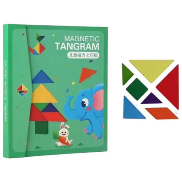 Joc de masă Optmarket Magnetic Tangram Dezvoltare, 3+