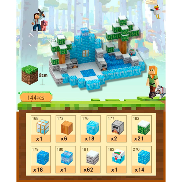 Constructor My World Magnetic Cube Building Sets Blue Numărul de piese 144, 3+ photo 2