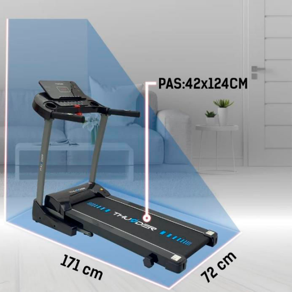 Bandă de alergat Thunder Neto Black 120 kg, 18 km/h photo 5