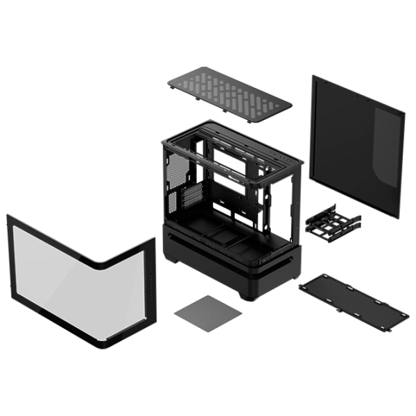 Carcasă Asus Prime AP202 TG Black micro ATX photo 7