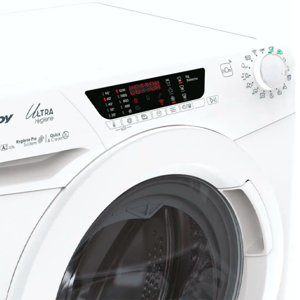 Mașină de spălat Candy HE 1294TWM6/1-S White 9 kg, 1200 rpm, A photo 2