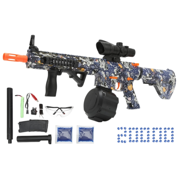 Бластер Blaster M416 WH01B Синий водяной, Гелевые шарики, 14+ photo 4
