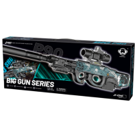 Бластер J-Shot P90 JF-014G Синий патронный, Гелевые шарики, 8+
