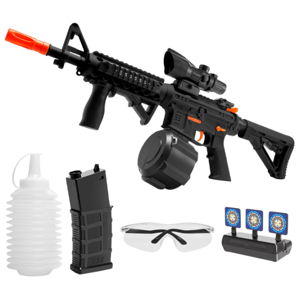 Игрушечный автомат Blaster M4A1 WH02A Черный патронный, Гелевые шарики, 14+ photo 1