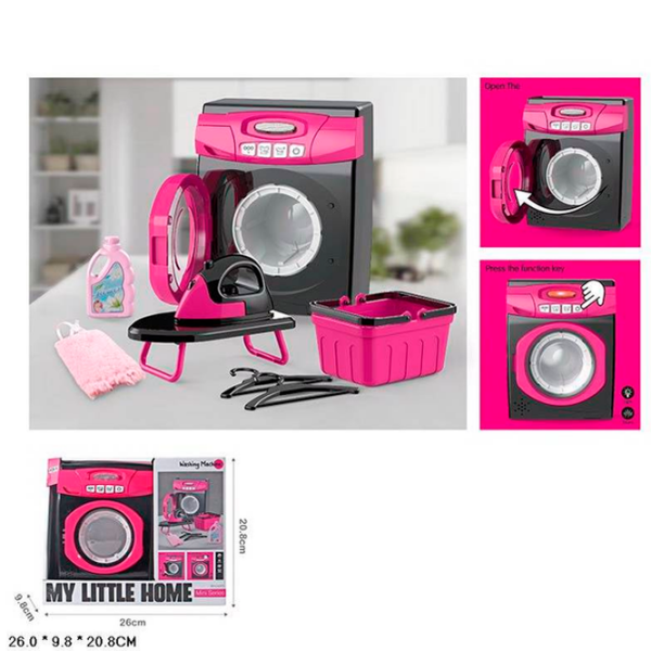 Игровой набор Lulu My Little Home Washing Machine A1010-1 Розовый Для девочек, 3+ photo 3