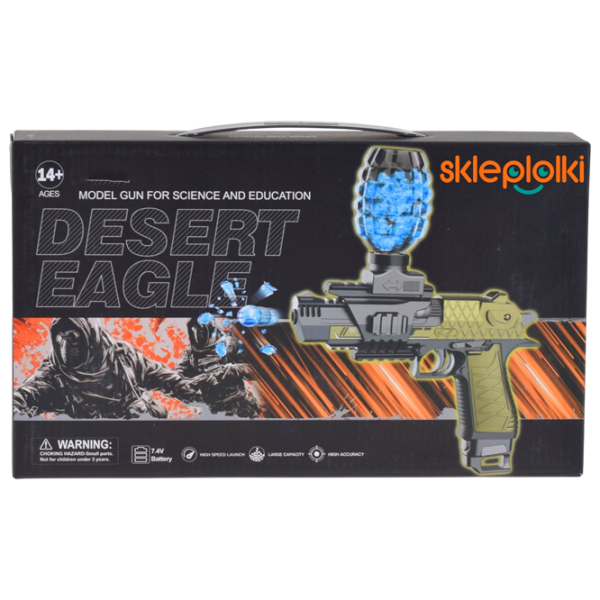 Игрушечный автомат J-Shot Desert Eagle JF-022G Черный патронный, Гелевые шарики, 14+ photo 4