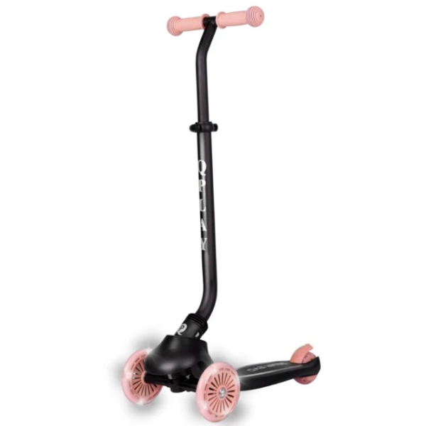 Trotinetă pentru copii cu trei roți Qplay Sema Evo (00-00942332) Coral Pink  1 an, 50 kg, Din silicon photo 3