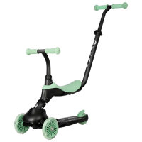 Trotinetă pentru copii cu trei roți Qplay Sema Evo (00-00942330) Jade Green 1 an, 50 kg, Din silicon