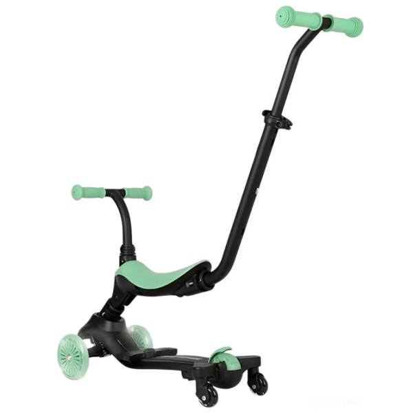 Trotinetă pentru copii cu trei roți Qplay Sema Evo (00-00942330) Jade Green 1 an, 50 kg, Din silicon photo 3