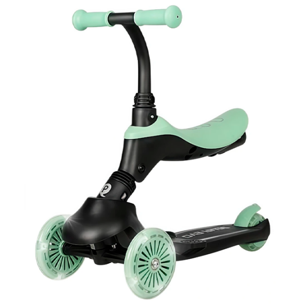 Trotinetă pentru copii cu trei roți Qplay Sema Evo (00-00942330) Jade Green 1 an, 50 kg, Din silicon photo 5