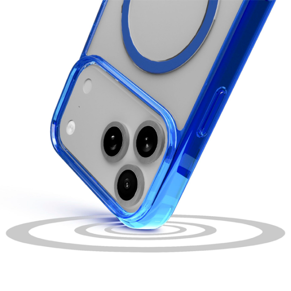 Чехол для смартфона Apple iPhone 17 Pro Max (Iconic Mag) Прозрачный Синий Cellularline, ТПУ, MagSafe Back photo 4