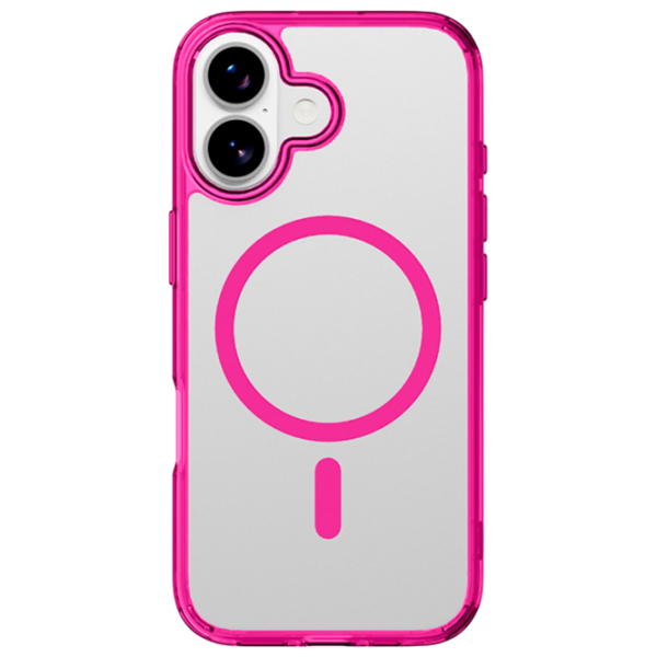Чехол для смартфона Apple iPhone 17 (Iconic Mag) Прозрачный Розовый Cellularline, ТПУ, MagSafe Back