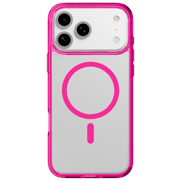 Чехол для смартфона Apple iPhone 17 Pro Max (Iconic Mag) Прозрачный Розовый Cellularline, ТПУ, MagSafe Back