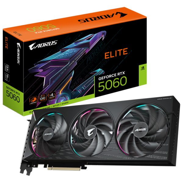 Видеокарта Gigabyte GeForce RTX 5060 Aorus ELITE 8 ГБ PCI Express x16 5.0 photo 10