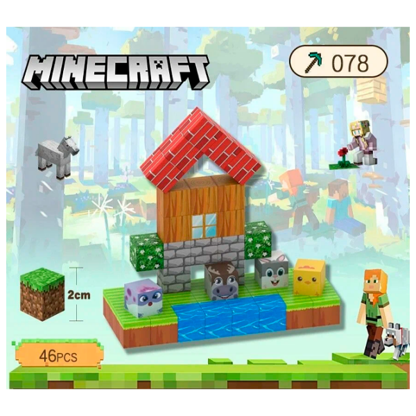 Constructor My World Magnetic Cube Building Sets Green Numărul de piese 46, 6+ photo 1