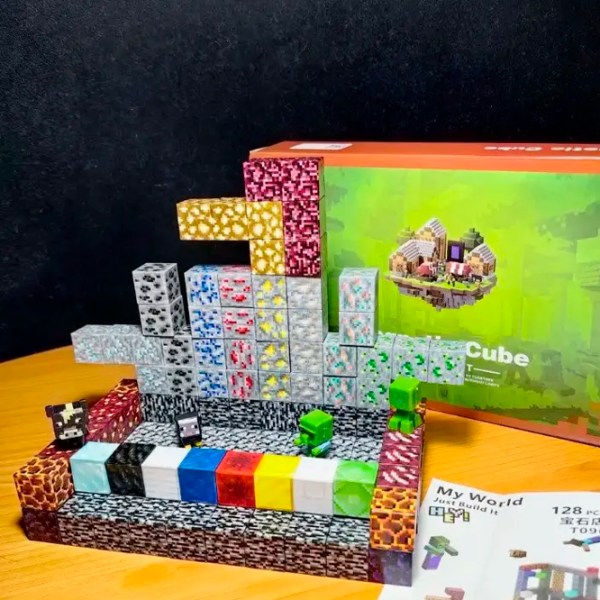 Constructor My World Magnetic Cube Building Sets Multicolor Numărul de piese 128, 10+ photo 3