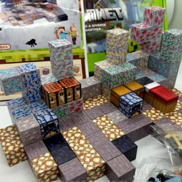 Constructor My World Magnetic Cube Building Sets Multicolor Numărul de piese 128, 10+ photo 4
