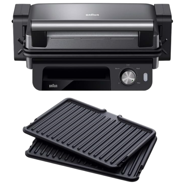 Grill electric Braun CG 5033 IGY Black 2000 W, Contact, Barbecue, 230 °С photo 2