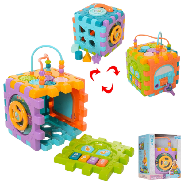 Развивающий набор Huanger Activity cube HE0527 Разноцветный 1+ photo 4