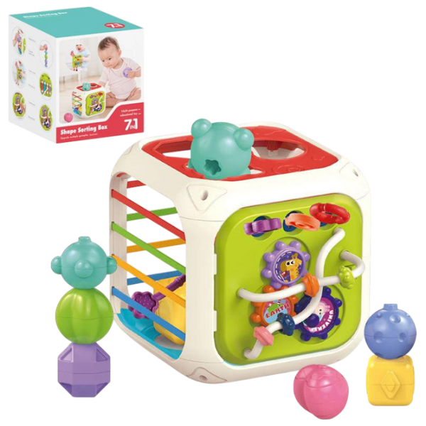 Развивающий набор Bibiin Shape Sorting Box 688-87 Разноцветный 1+ photo 1