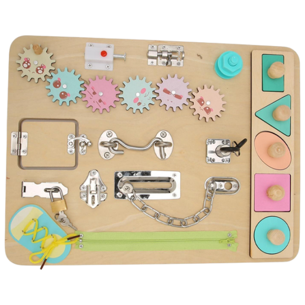 Joc educativ Lesko Busy Board 202109007 Beige 0+ photo 1