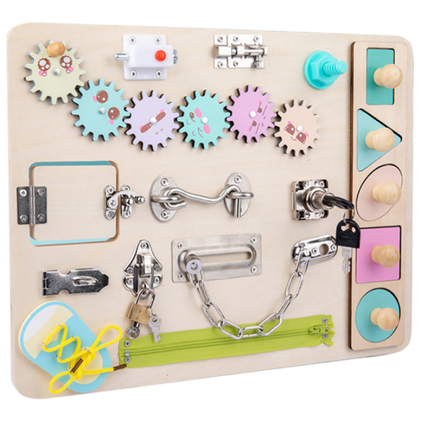 Joc educativ Lesko Busy Board 202109007 Beige 0+ photo 2