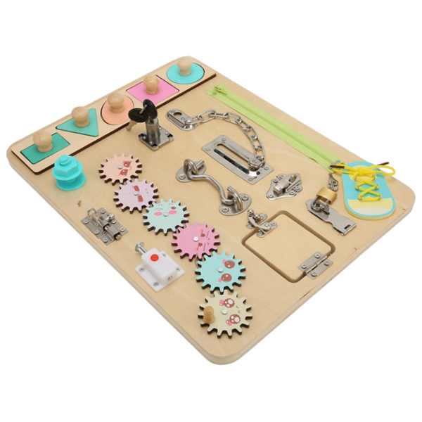Joc educativ Lesko Busy Board 202109007 Beige 0+ photo 5