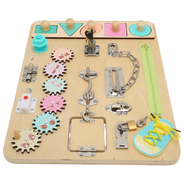 Joc educativ Lesko Busy Board 202109007 Beige 0+ photo 7