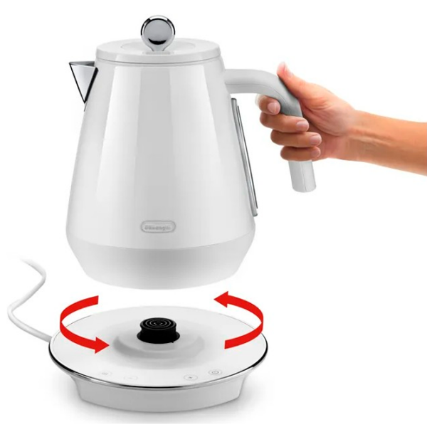 Ceainic electric DeLonghi KBY 2011 White 2200 W, 1.7l, Material interior: Inox photo 5
