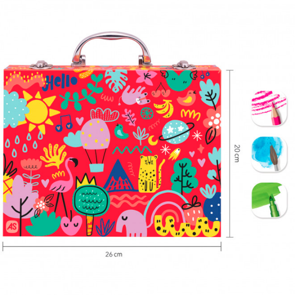 Креативный набор HappiHobbi Art Case My world 1038-82060 Красный Для детей, 3+ photo 6