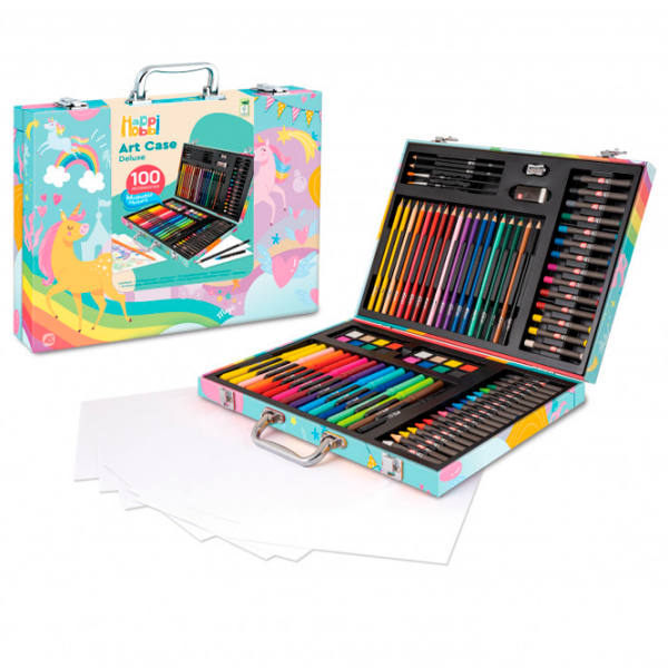 Set de creație HappiHobbi Art Case Unicorn 1038-82058 Green Pentru copii, 3+ photo 4