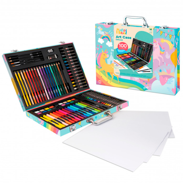 Set de creație HappiHobbi Art Case Unicorn 1038-82058 Green Pentru copii, 3+ photo 5