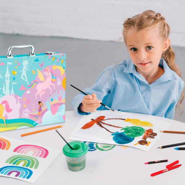 Set de creație HappiHobbi Art Case Unicorn 1038-82058 Green Pentru copii, 3+ photo 7