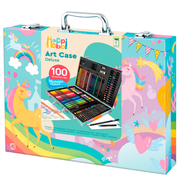 Set de creație HappiHobbi Art Case Unicorn 1038-82058 Green Pentru copii, 3+ photo 8