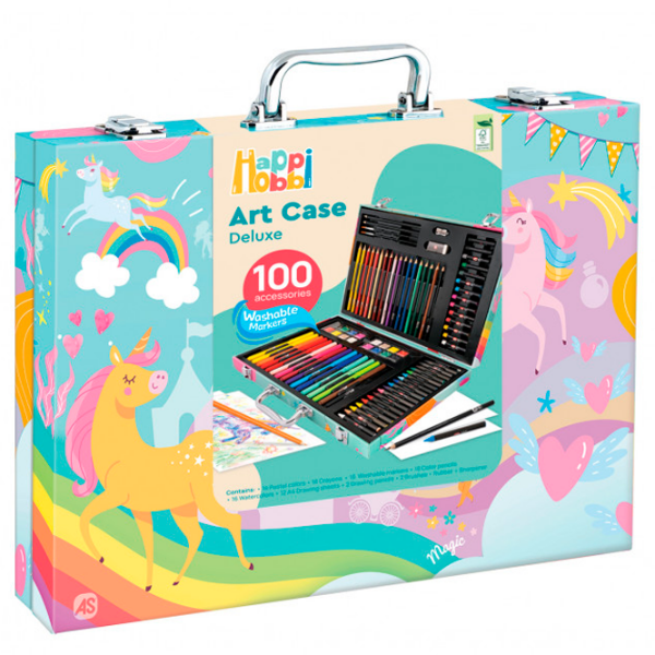 Set de creație HappiHobbi Art Case Unicorn 1038-82058 Green Pentru copii, 3+ photo 9