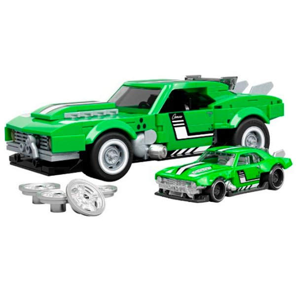 Constructor Mattel Custom 68 Camaro Green Numărul de piese 289, 10+ photo 2