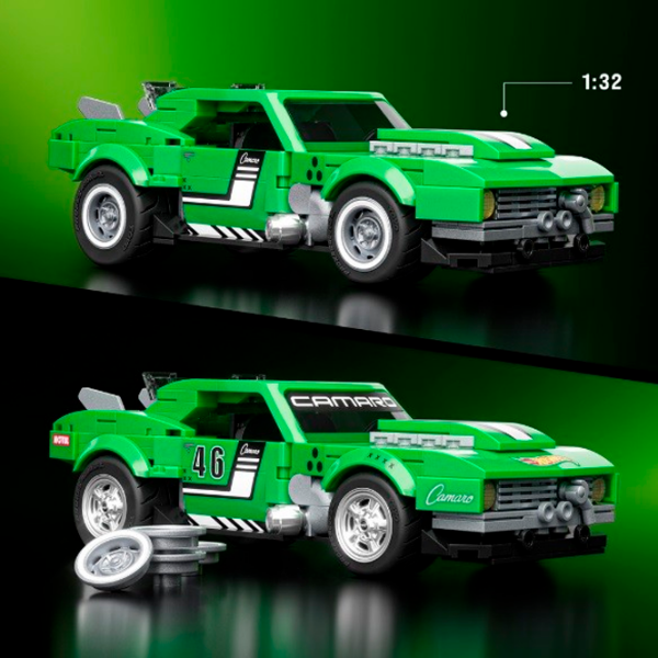 Constructor Mattel Custom 68 Camaro Green Numărul de piese 289, 10+ photo 5