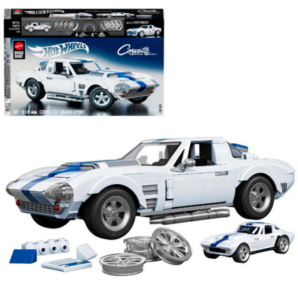 Constructor Mattel Corvette Grand Sport White Numărul de piese 918, 10+ photo 2