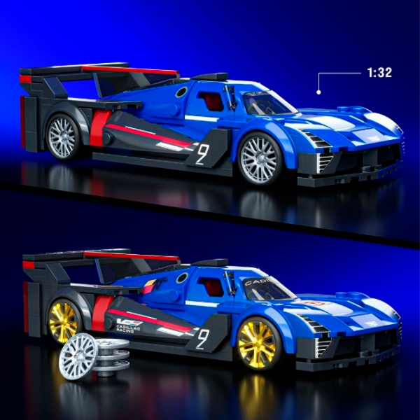 Constructor Mattel Cadillac Project GTP Blue Numărul de piese 236, 10+ photo 3