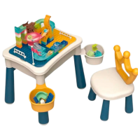 Măsuță cu constructor Bibiin Toys 8008 Blue Numărul de piese 106, 3+