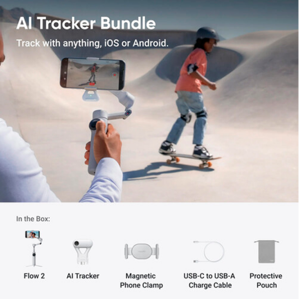 Стабилизатор Insta360 Flow 2 AI Tracking Module Kit Stone Gray Bluetooth / Stone Gray photo 3