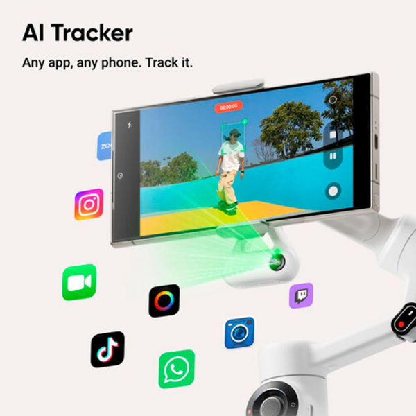 Стабилизатор Insta360 Flow 2 AI Tracking Module Kit Stone Gray Bluetooth / Stone Gray photo 4