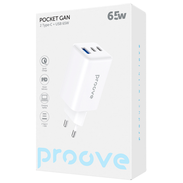 Încărcător de rețea Proove Pocket Gan Max (65 W) White 5 A / White photo 2
